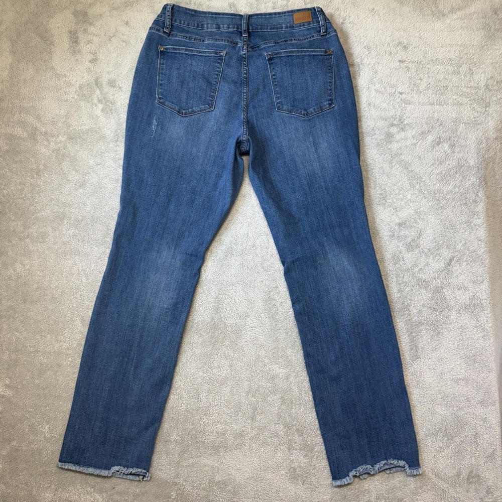 Judy Blue Jeans Womens 18W Plus Blue Boyfriend Fit Mid Rise Frayed Hem Dem - Picture 2 of 12